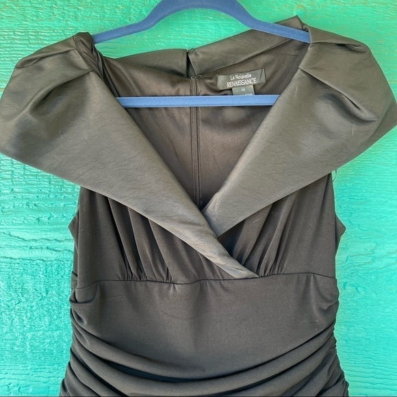 VINTAGE FAIRY DARK WHIMSIGOTH EMBROIDERED SEQUIN TULLE BLACK DRESS SIZE 10 - Picture 6 of 6